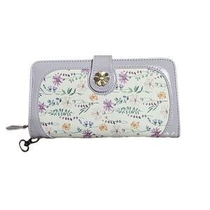 Floral Lavender Zip Around Wallet - Like New